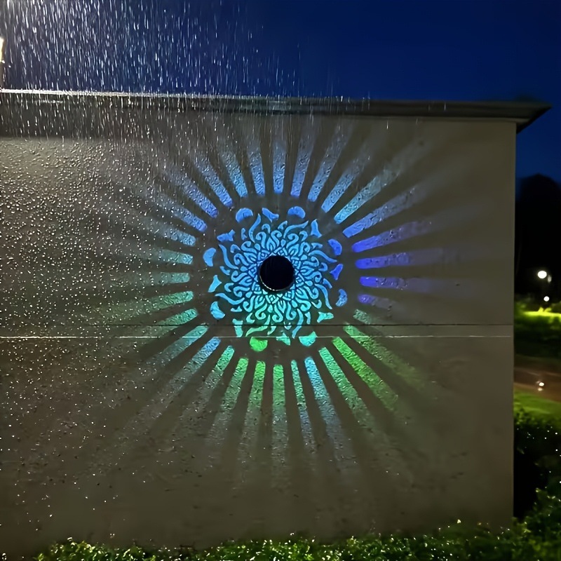 Smart Garden Lamp - مصباح جداري شمسي LED بتصميم ماندالا،
