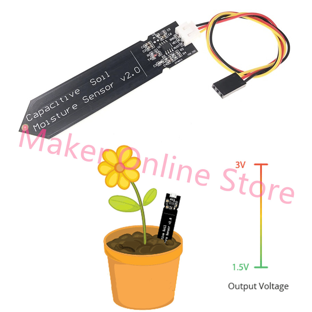 مستشعر رطوبة التربة بالسعة الم - مراجعة Smart Garden With Arduino وسعره