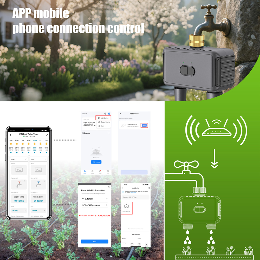 Tuya WiFi مؤقت للمياه الذكية 2 - مراجعة Smart Garden Monitoring System وسعره