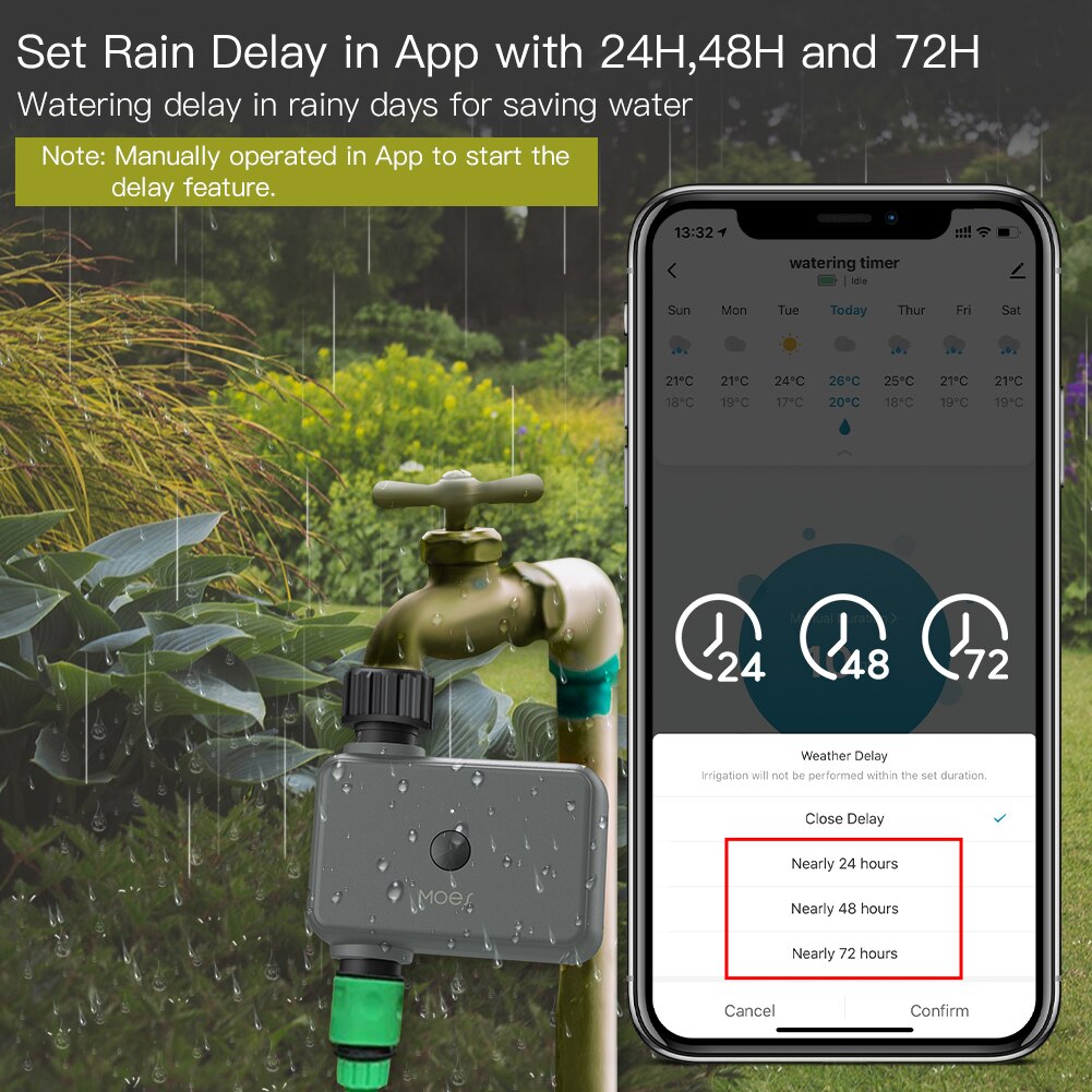 مؤقت ري ذكي من Moes Tuya بالبل - مراجعة Smart Garden Water وسعره