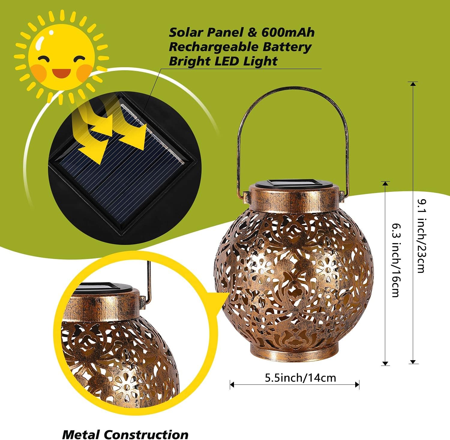 1-6 قطع من الفوانيس الشمسية ال - مراجعة Smart Garden Lamp وسعره