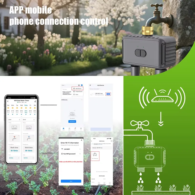 WAP01 مؤقت ري ذكي بتحكم عبر تط - مراجعة Smart Garden Water وسعره