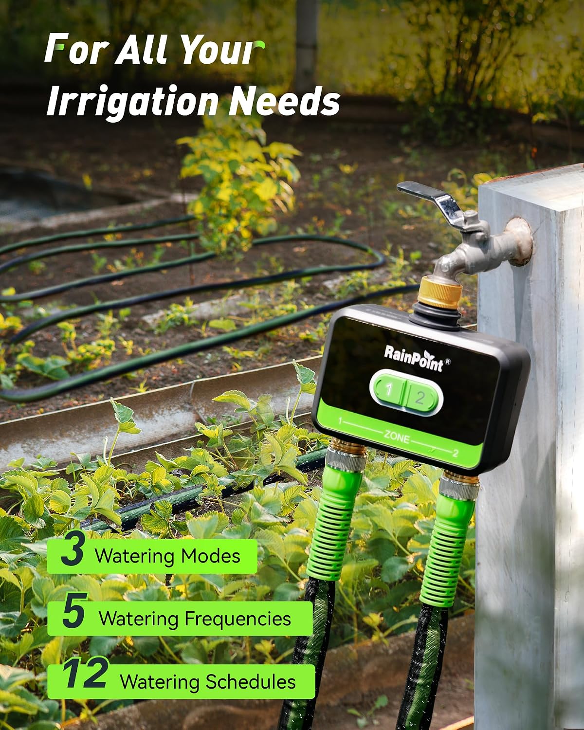 جهاز توقيت ري ذكي ثنائي المناط - مراجعة Smart Garden Water وسعره